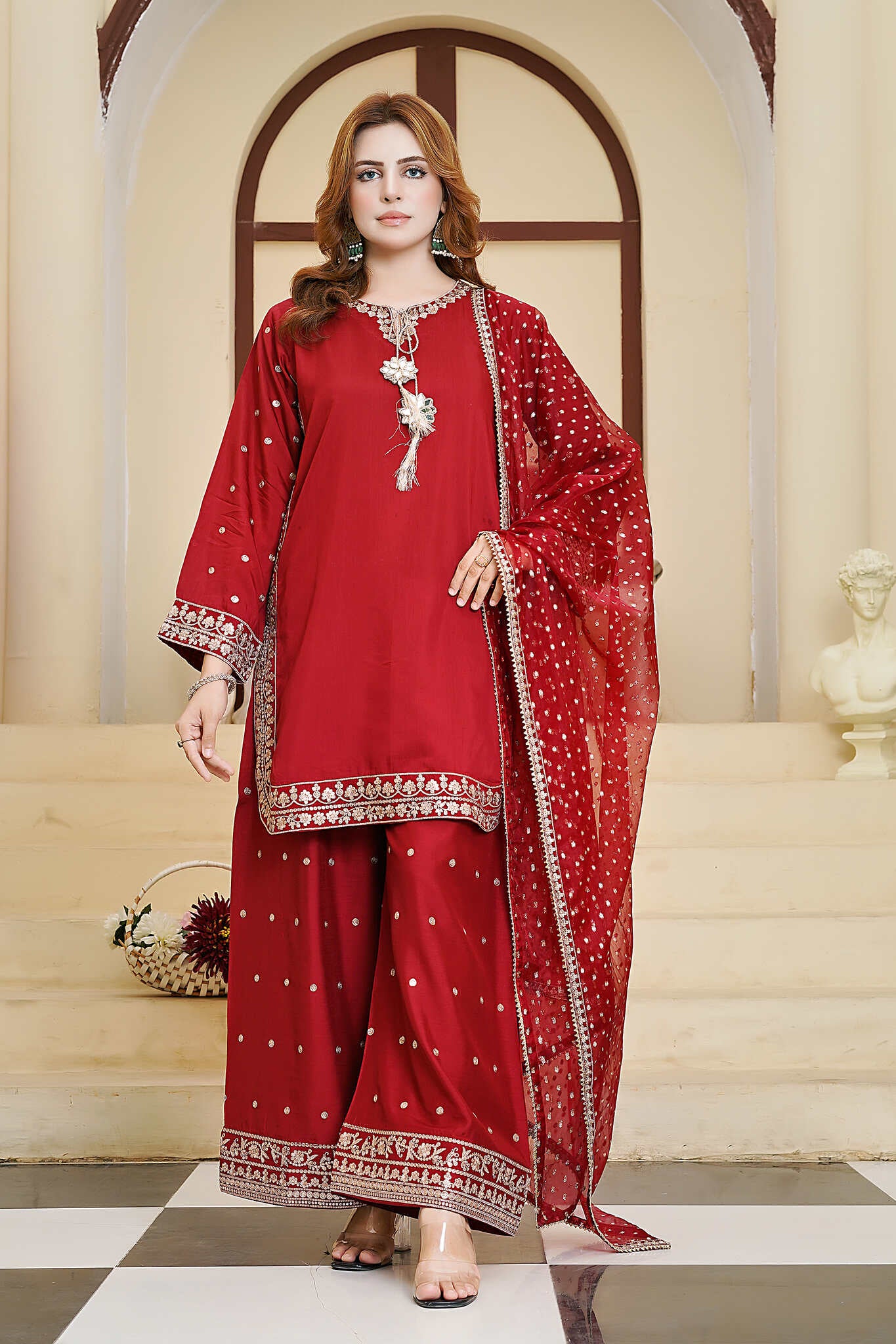 Rimal - Embroidered Viscose 3pc Suit