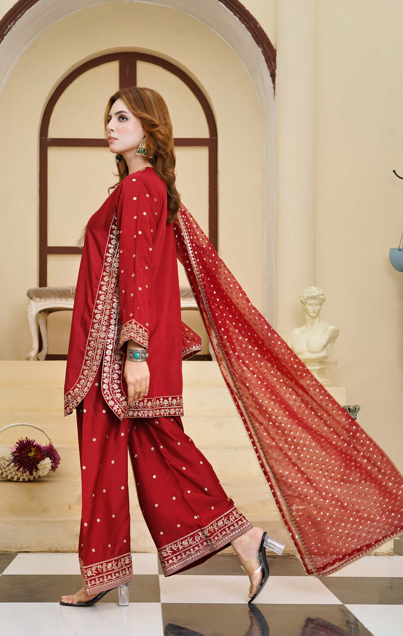 Rimal - Embroidered Viscose 3pc Suit