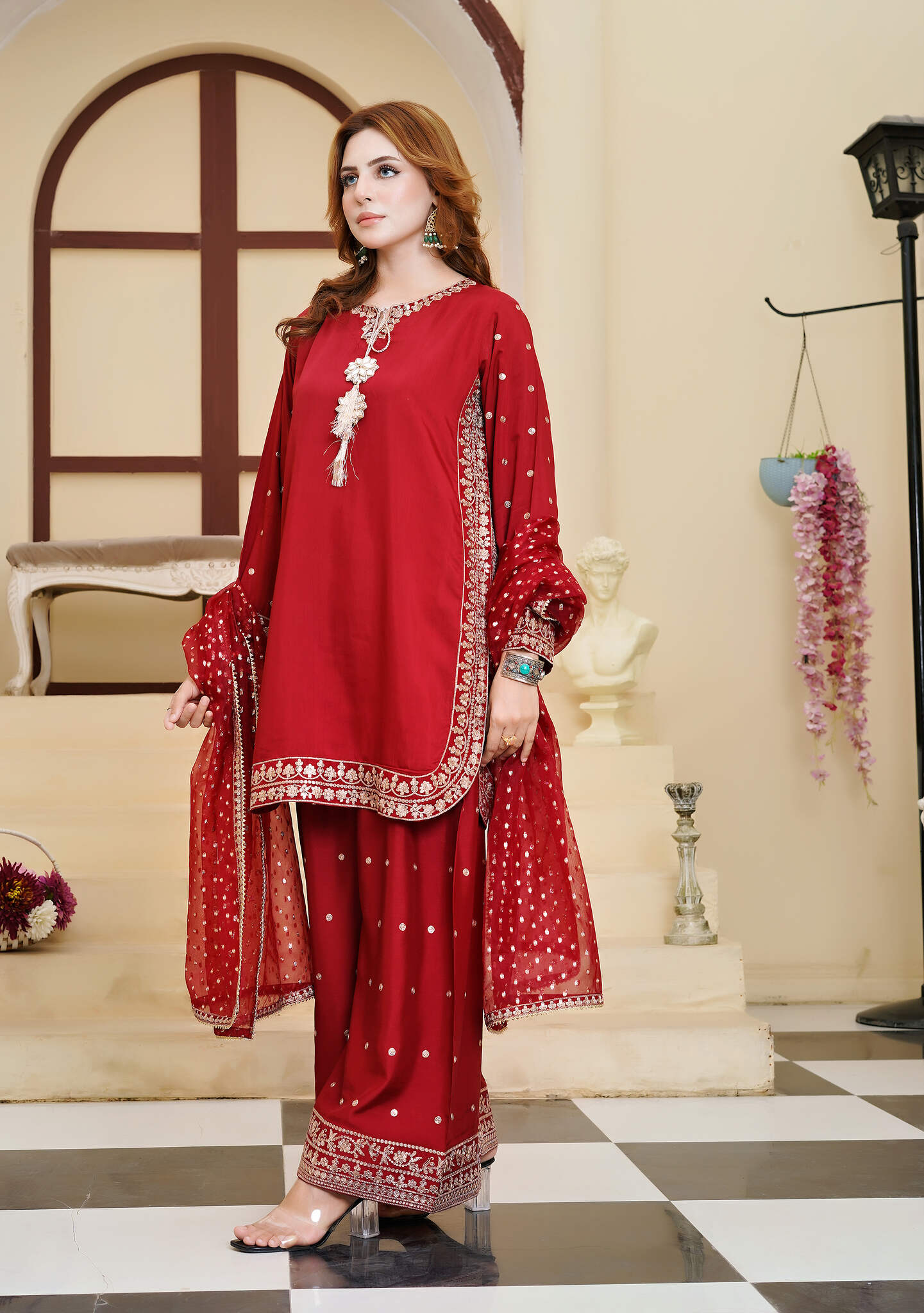 Rimal - Embroidered Viscose 3pc Suit
