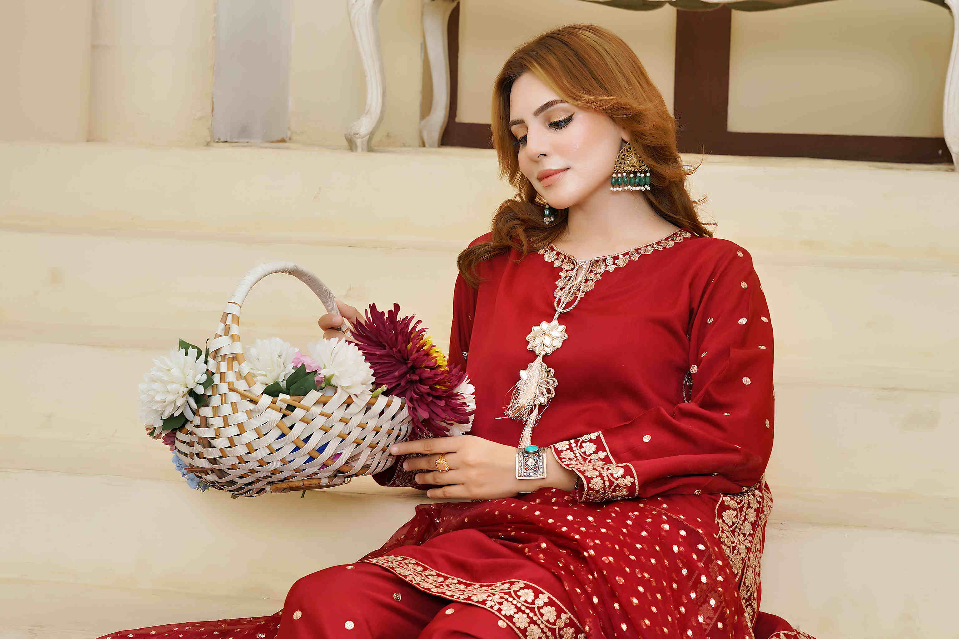 Rimal - Embroidered Viscose 3pc Suit