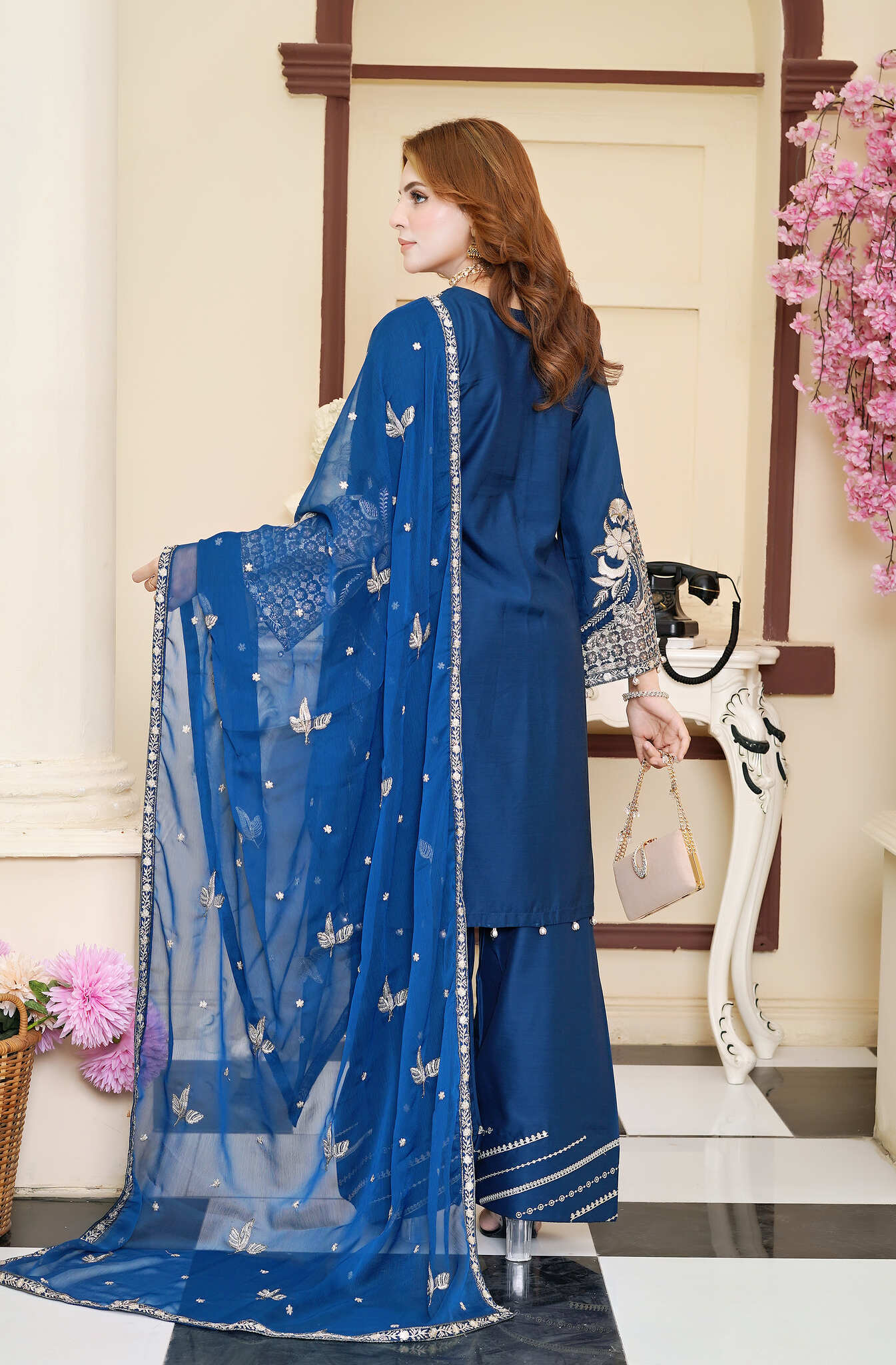 Alina - Embroidered Viscose 3pc Suit