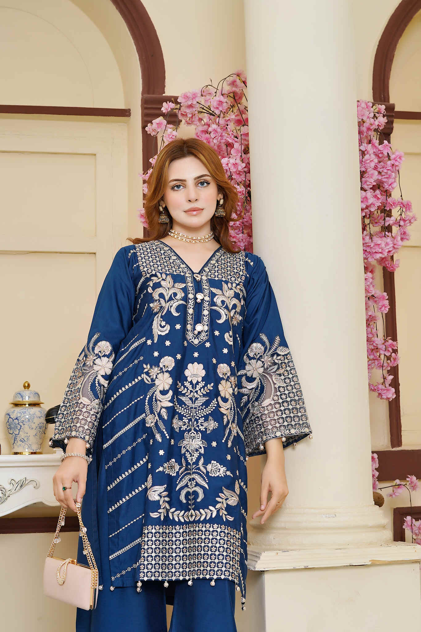 Alina - Embroidered Viscose 3pc Suit