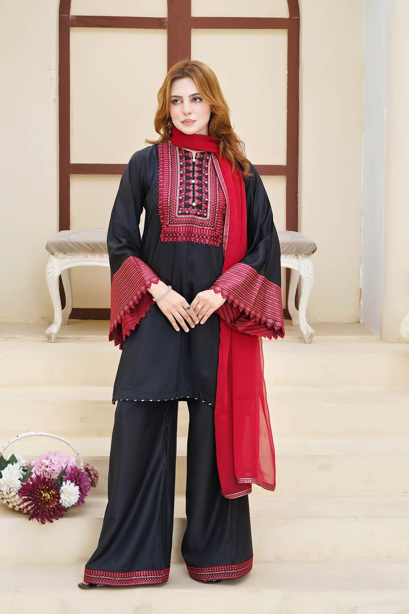 Laiba - Embroidered Viscose 3pc Suit