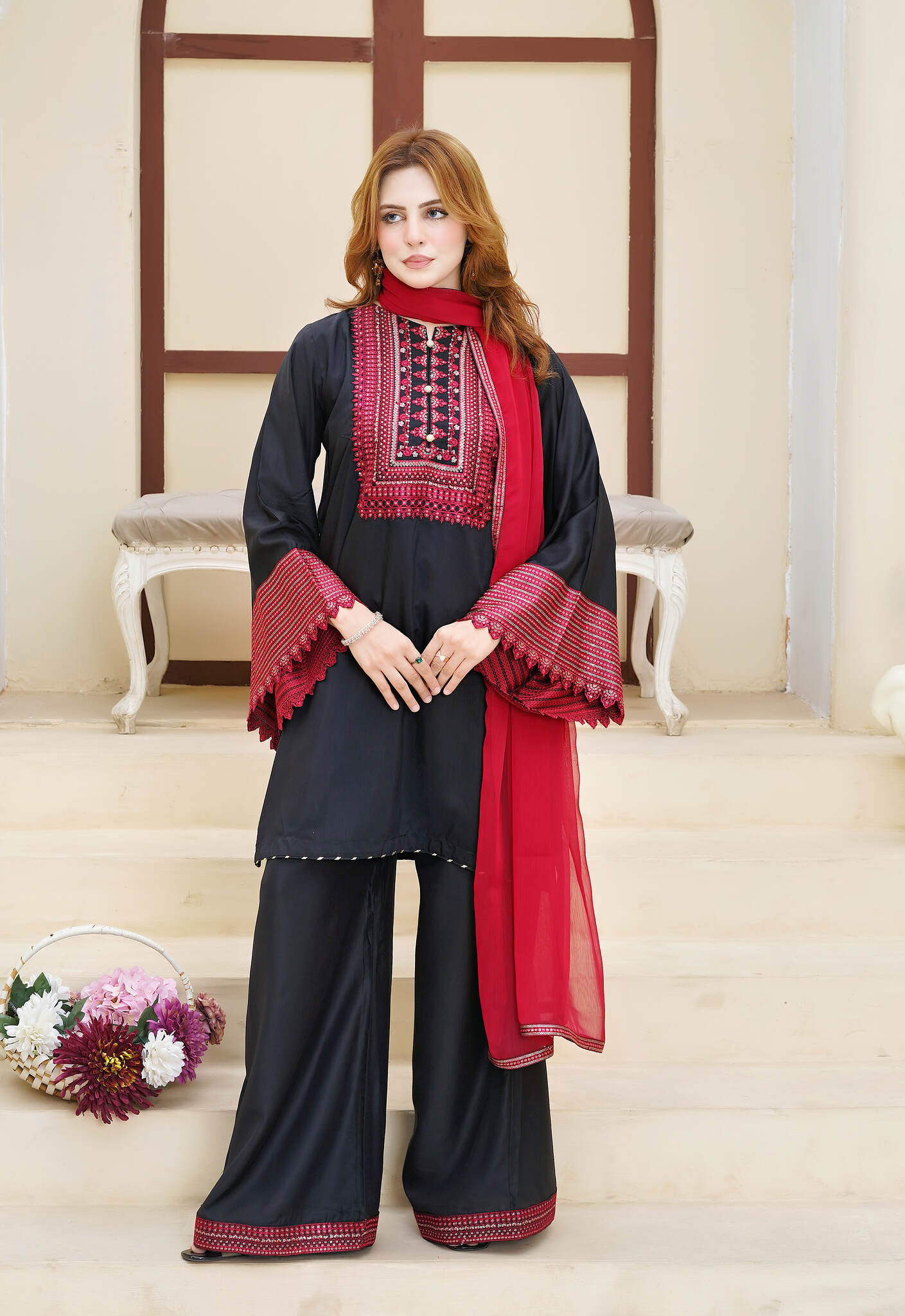 Laiba - Embroidered Viscose 3pc Suit