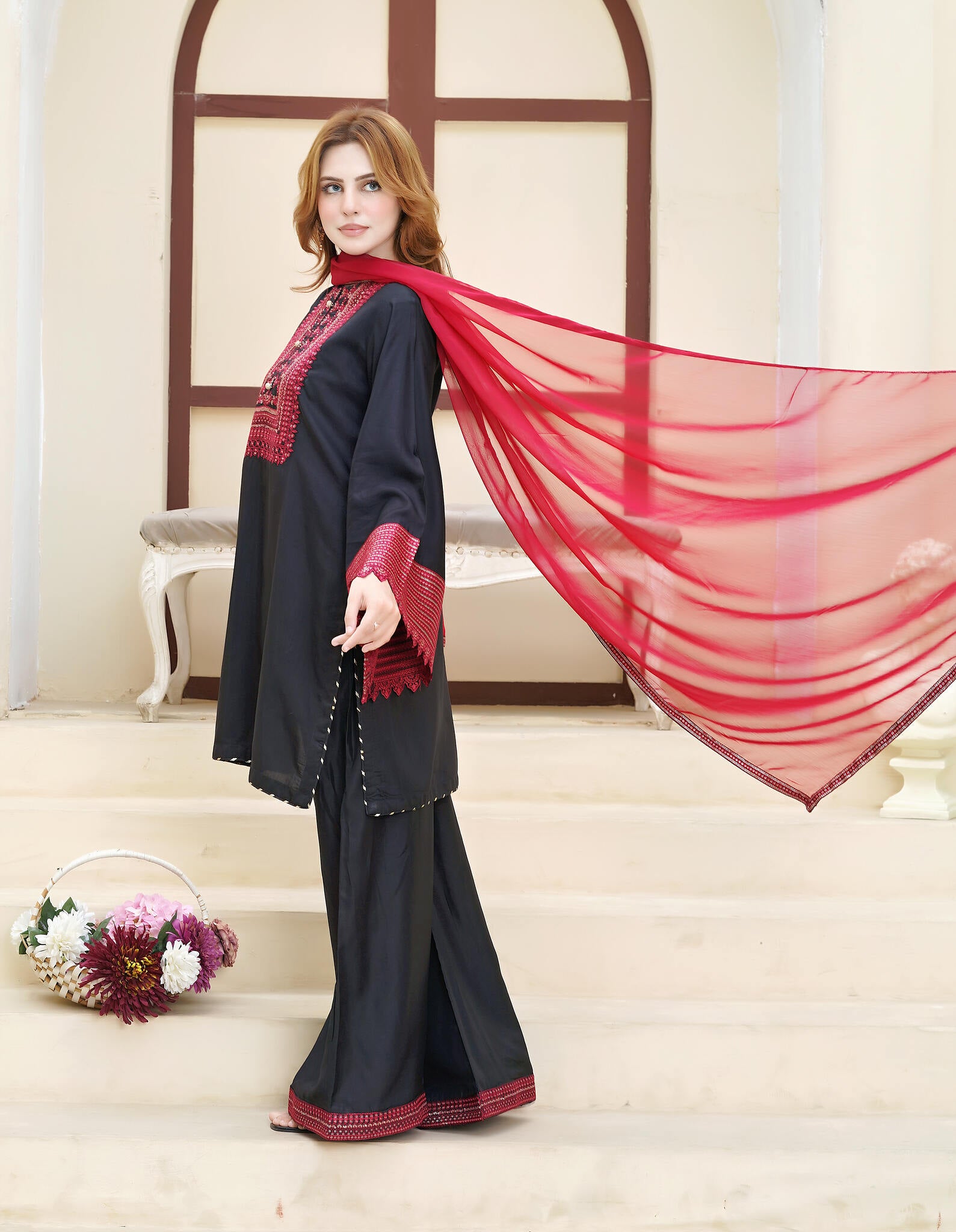 Laiba - Embroidered Viscose 3pc Suit