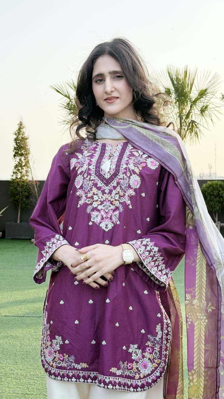 Zivah - Embroidered 3 piece suit